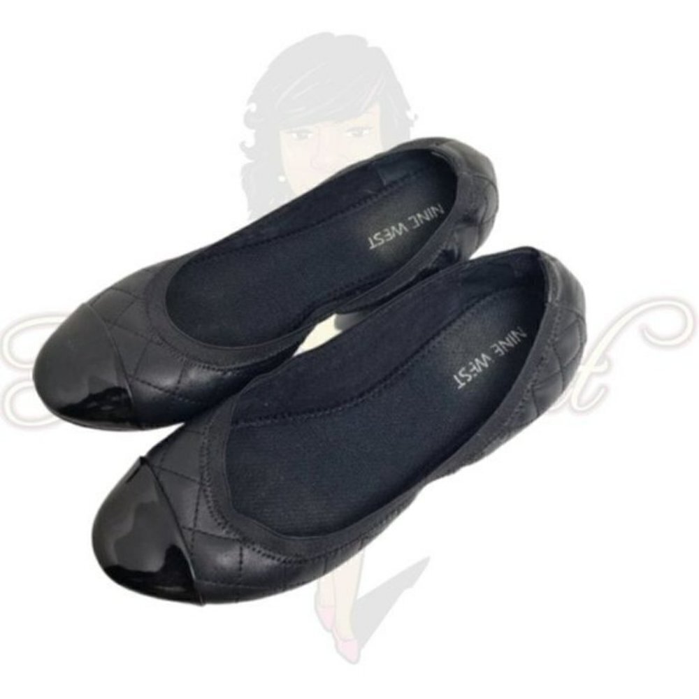 Nine West Goodgirl3y Black Slip-On Flats Sz 6.5M